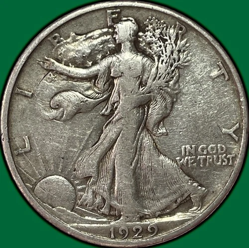 1929-D Walking Liberty Half Dollar Extremely Fine XF Coin #33594