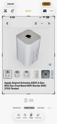 Apple AirPort Extreme Base Station Model A1521 EMC 2703 WiFi Router White w/cord