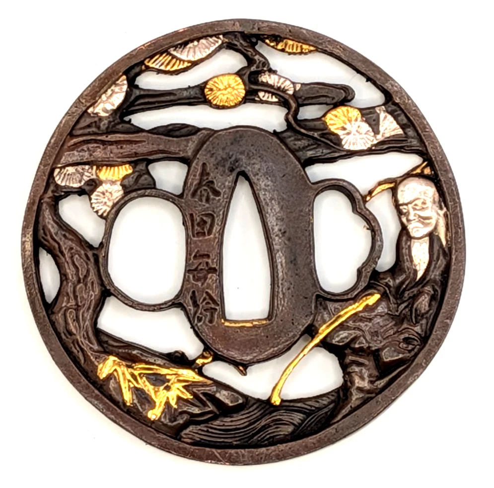 当代古董日本刀镡| eBay