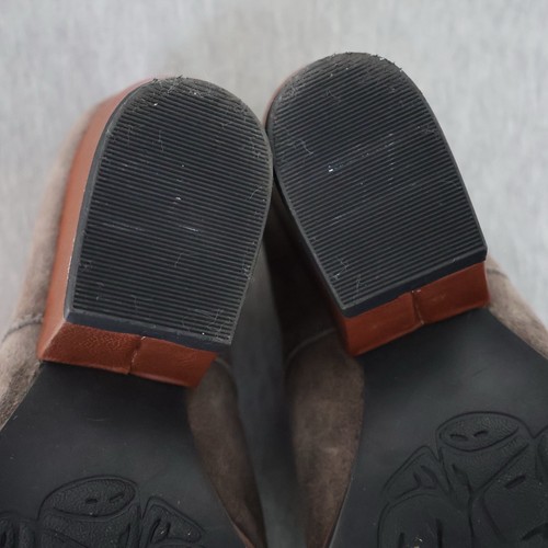 Korks by Kork Ease Estella Suede Booties Wedge Block Heel Women 7.5 Gray Q20960 - Picture 9 of 12