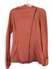 RARE Lululemon Asymmetrical Full Zip Jacket In Retired Rustic Coral