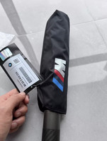 BMW Original M Sport Silver Pocket Umbrella Auto Open Compact Folding Car Travel