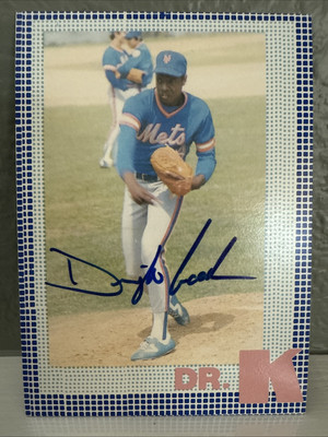 1985 Dwight Gooden Dr. K - #4 Dwight Gooden (RC) Auto Autograph Beckett Pre-Cert
