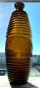 EXCELLENT TURNER BROTHERS - NEW YORK GREAT LIGHT AMBER COLOR BARREL BITTERS!
