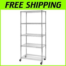 Industrial Steel 5-Tier Shelving, 800 lb Capacity