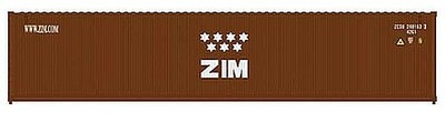Atlas 40' Container ZIM Set #2 (3) - N Scale Model Train Freight Car Load
