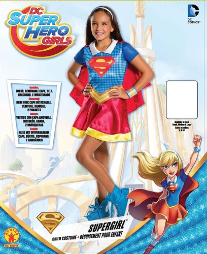 Rubie's Official DC Super Hero Girl's Supergirl Costume, Kids Fancy Dress - Picture 4 of 9