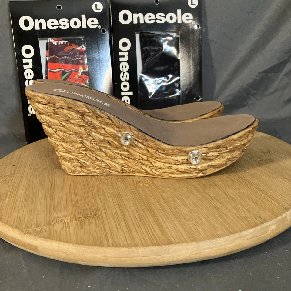 Sandalias de alpargata con cuña con suela para mujer 6/37 tostadas intercambiables para el torso zapatos Foto 4 de 4