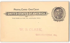 US #UX114 Pre-printed address to Pennslyvania, but the card is unused