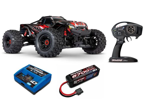 Traxxas 89086-4 Maxx V2 1/10 Brushless Monstertruck + Trx 4S Set Rot-image