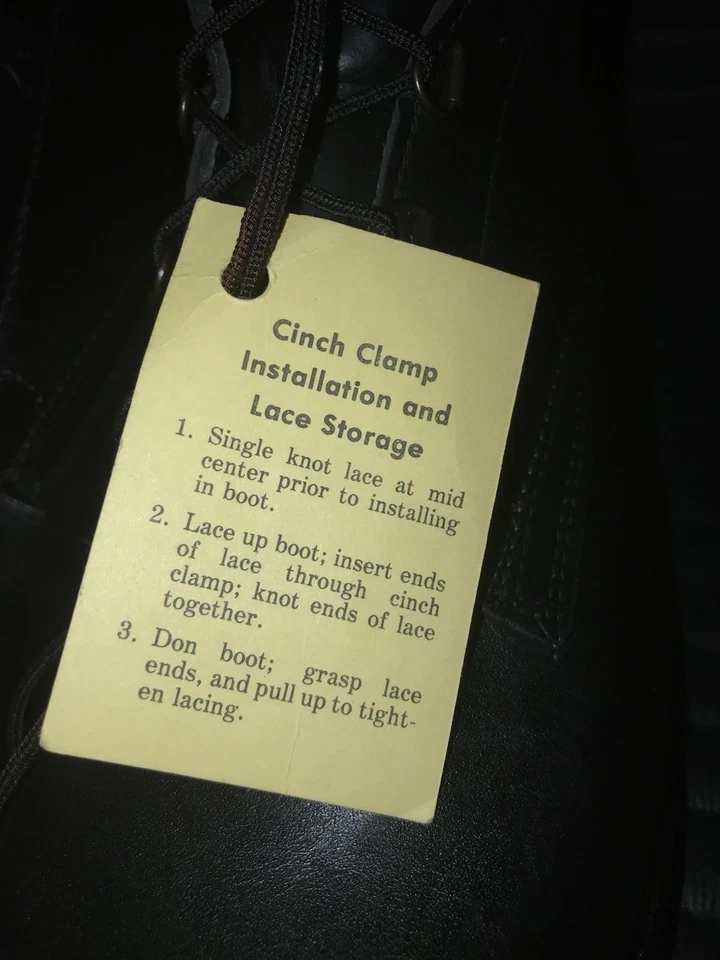 Addison Shoes Co. Vintage 78 Botas de Combate de Cuero Negro para Hombres 10 Hechas en EE. UU. Foto 3 de 4