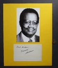 1950s University of Iowa Clarence Wordlaw autograph card & photo set JSA too -