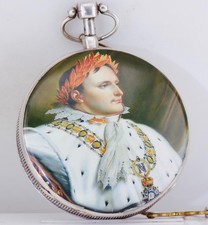 Antique Breguet REPEATER Verge Fusee Pocket Watch Silver Enamel - Napoleon I