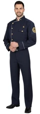 BATTLESTAR GALACTICA BSG OFFICER DUTY BLUES JUNIOR UNIFORM COSTUME WITH RANKS