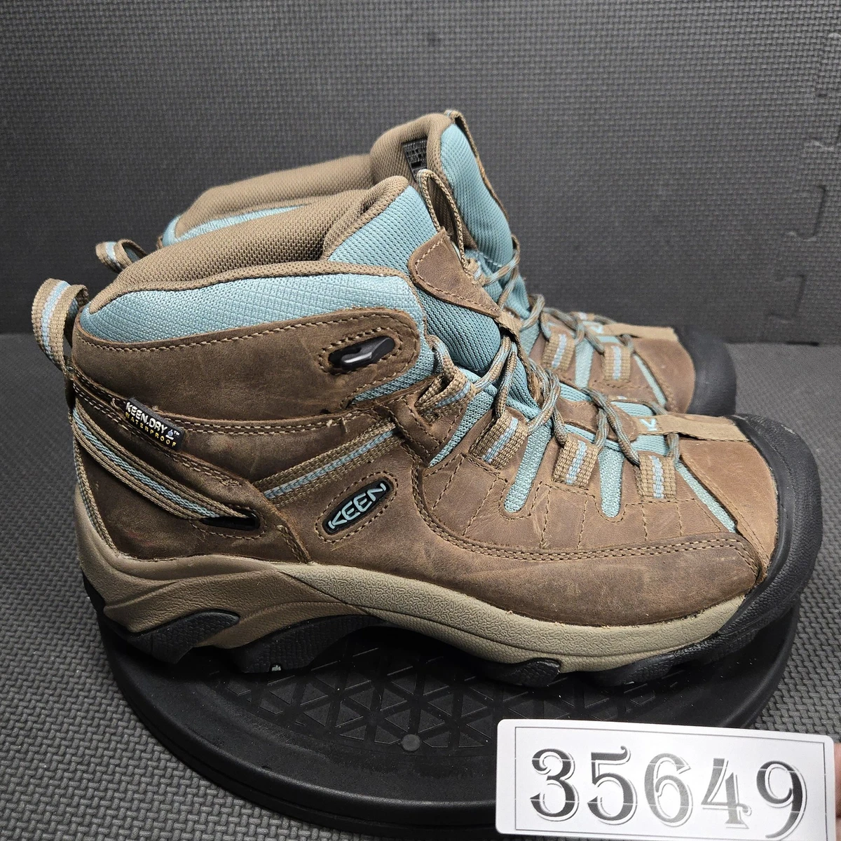 Keen Women’s Tan Leather Ankle Boots size 39 KEEN Leather Upper Low (1-1.9 in) Heel Height Boots for  main image 4