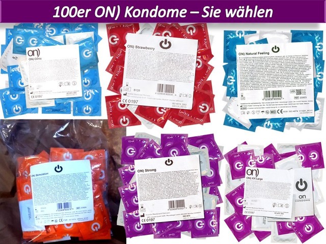 ♥ 100 ON Kondome Clinic / Schokolade / Nature / XXL / Strong Condome
