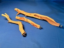 Bird Parrot Cage 3 Perch Set Manzanita Wood Branches One 24" Two 12"