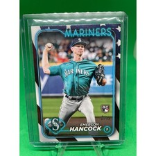 2024 Topps Series 1 Emerson Hancock Independence Day Parallel SSP #/76 Mariners