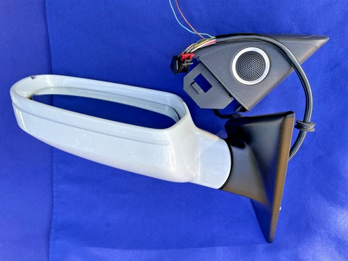 '10-14 Audi A5 Passenger Power Memory Blind Spot Side View Door Mirror White OEM