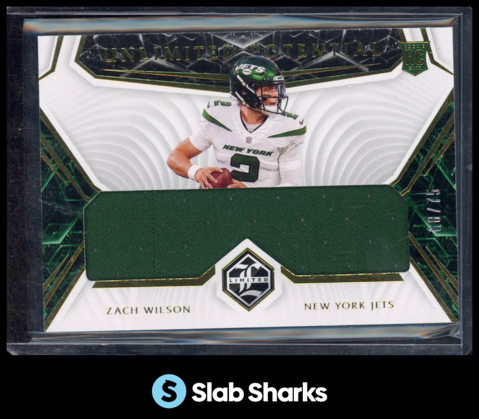 Zach Wilson Panini Limited Unlimited Potential Materials #UPZW Base