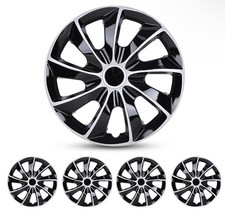 New 16 Hubcaps Set Of 4 Silver Black Winjet 5084 New 16 Hubcaps Set Of 4 Silver Black Winjet 5084