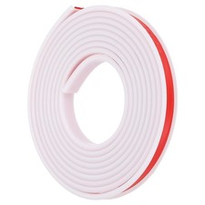 TPE U-Shape Edge Banding, 1/2 Inch x 16.4ft Self-Adhesive Flexible White Furn...