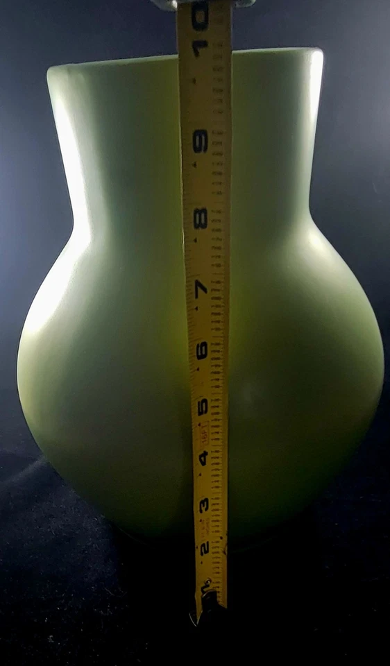 🌿 Jarrón Pottery Barn Celadon verde 9,5” moderno clásico decoración del hogar acento Foto 2 de 4