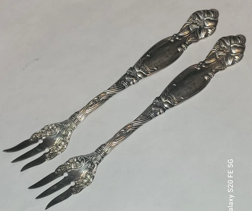 VTG INTERNATIONAL STERLING SILVER FRONTENAC OYSTER SEAFOOD COCKTAIL FORK NO MONO