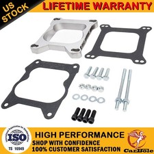Carburetor Adapter 4bbl Square Bore Plate Spread Bore Quadrajet Open Center 34