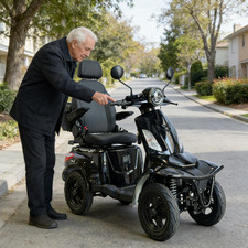 HS4W-F2AB 4 Wheel Mobility Scooter 1000W 60V 20Ah 25 km/h Payload 500lbs