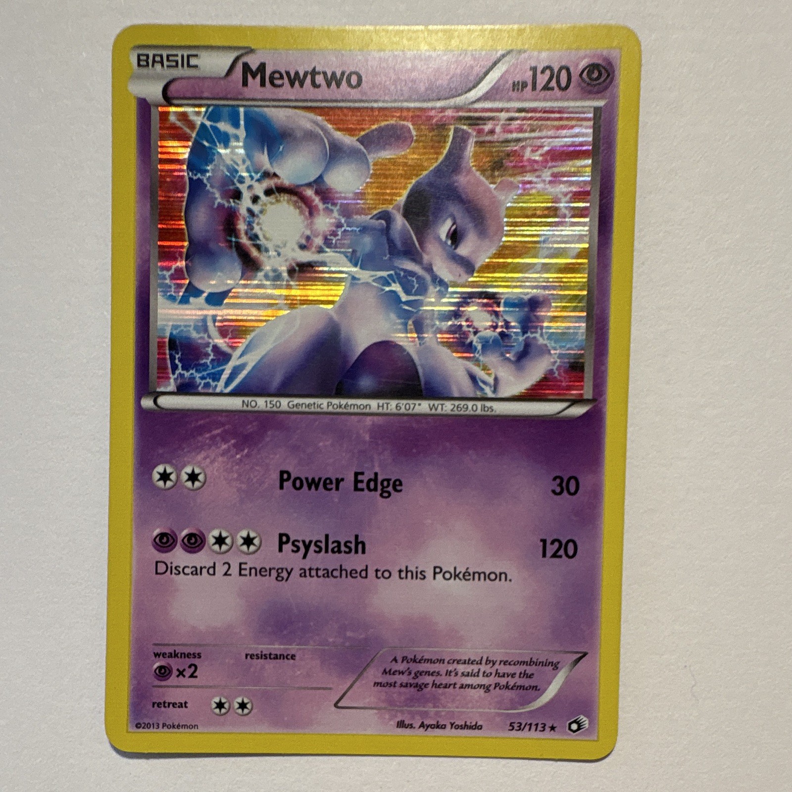 Pokémon TCG Mewtwo 53/113 Legendary Treasures Holo Rare 2013 MP