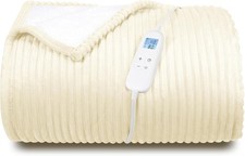 Electric Heated Blanket Queen 84" x 90" 6 Heating Levels  8h Auto Timer Durable