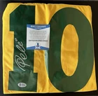 Pele Signed Brazil Yellow/Green Soccer Jersey Auto Beckett Authentication