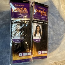 Outre Premium Purple Pack Yaki 100 Human Hair 8"