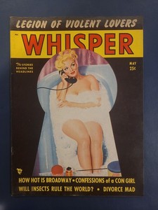 Whisper Magazine, Vol. 3 #7, May 1950  Great Peter Driben Cover! Pin-ups!