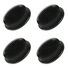 WANDIC Flower Frog, 4 Pcs Round Black Plastic Ikebana Kenzan Frogs Japanese