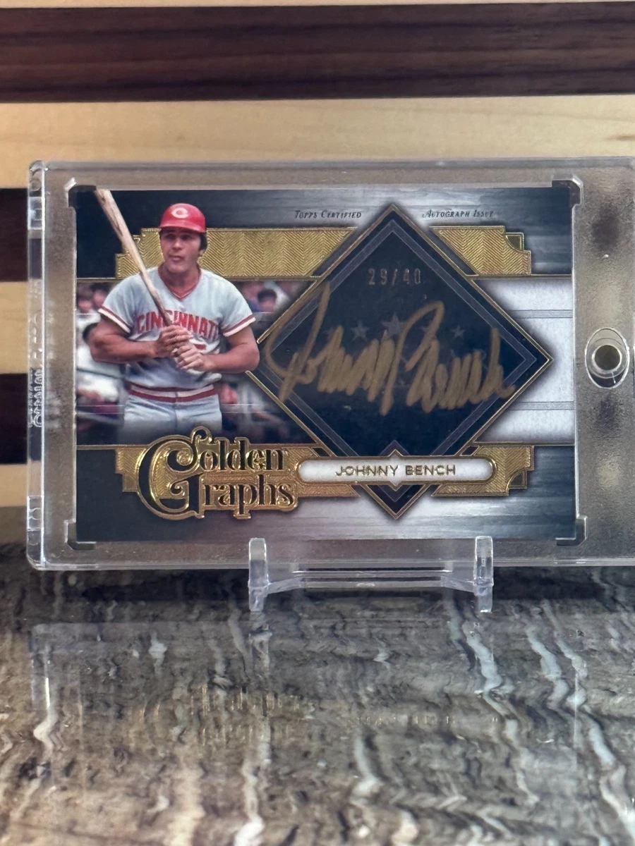 [12シリ]johnny bench auto mlb Topps Major Leagues (MLB) Johnny Bench Autographed Baseball Sports