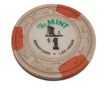 The Mint Downtown Las Vegas, Nevada 1 Casino Chip 1960s