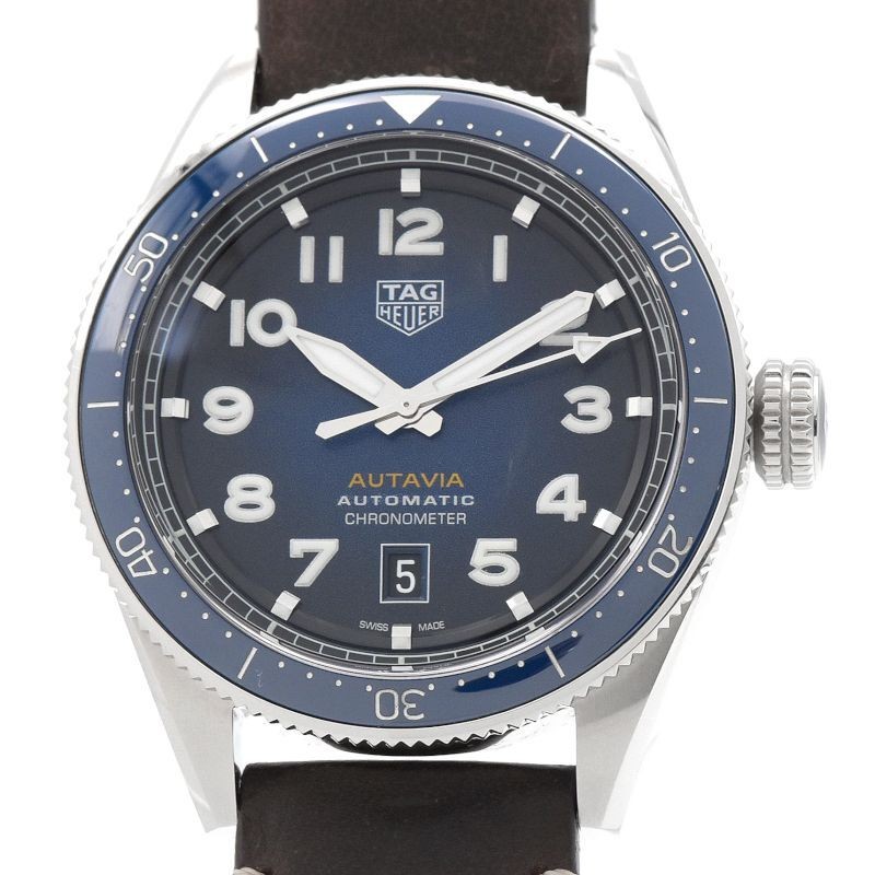 TAG Heuer Mens Autavia WBE5116 FC8266 Blue Dial Box Papers