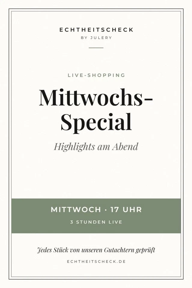 Mittwochs-Special: Designer-Highlights live am Abend