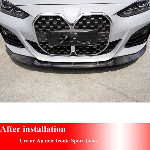 For BMW G26 440i M Sport 2021-2023 REAL Carbon Fiber Front Bumper Lip Splitter - Picture 6 of 14