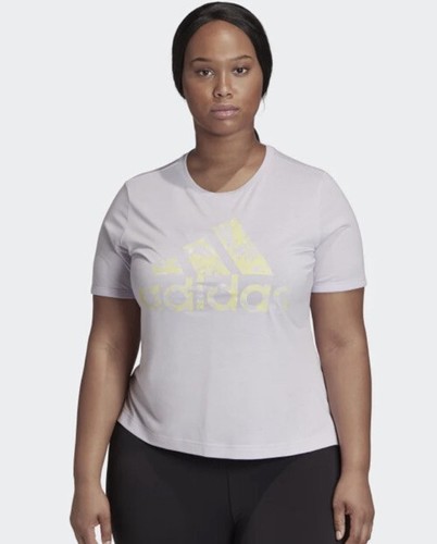 Adidas Damen Übergröße 2X IWD Univ Trainingst-Shirt Lavendel
