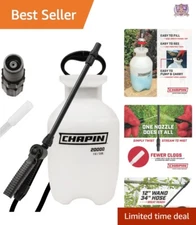 Translucent White 1-Gallon Pump Sprayer with SureSpray Filter for Easy Gardening