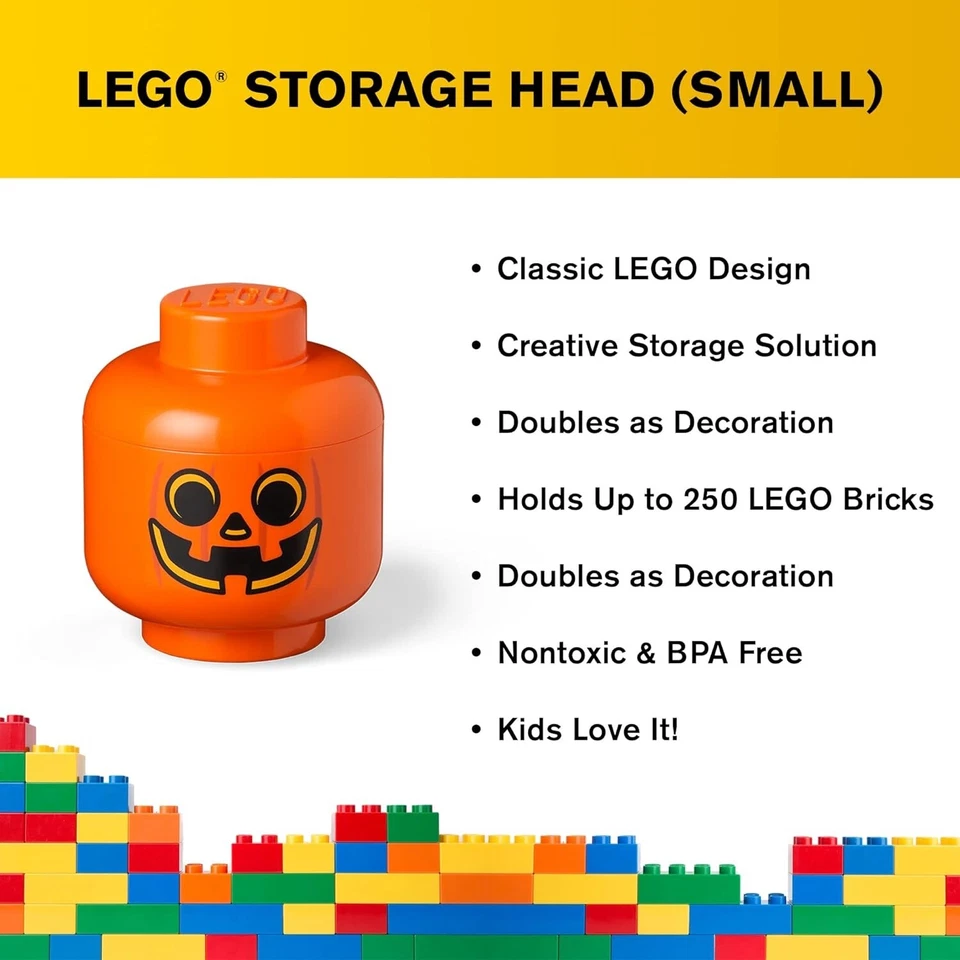 LEGO Storage Head - Small - Pumpkin - Image 3 of 4