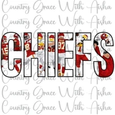 Sublimation Transfer Chiefs Football Ready To Press Heat Transfer