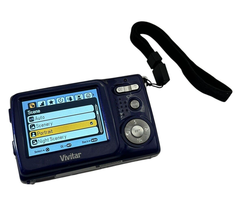 Vivitar Vivicam X025 Purple Digital Camera Zoom W/ Cord TESTED - Picture 9 of 10