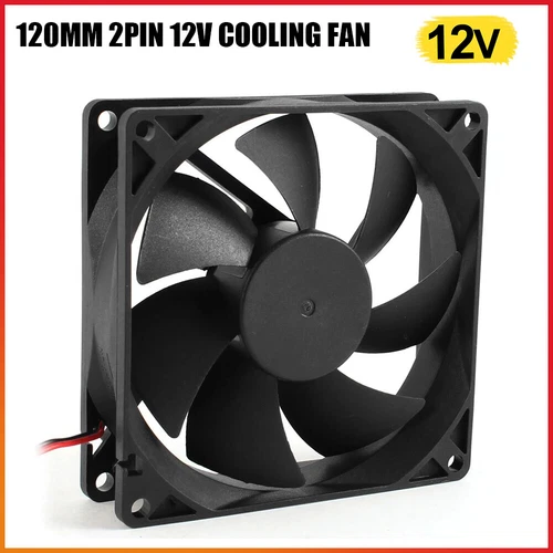 1/2X 12V 120x120x24mm 12cm dual Ball Bearing PC Brushless Cooling Fan 2Pin 120mm - Picture 10 of 12