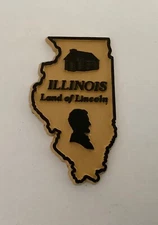 ILLINOIS State Map Rubber Fridge Magnet FR2