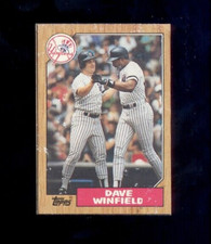 1987 Topps DAVE WINFIELD New York Yankees Box Bottom Mini Card