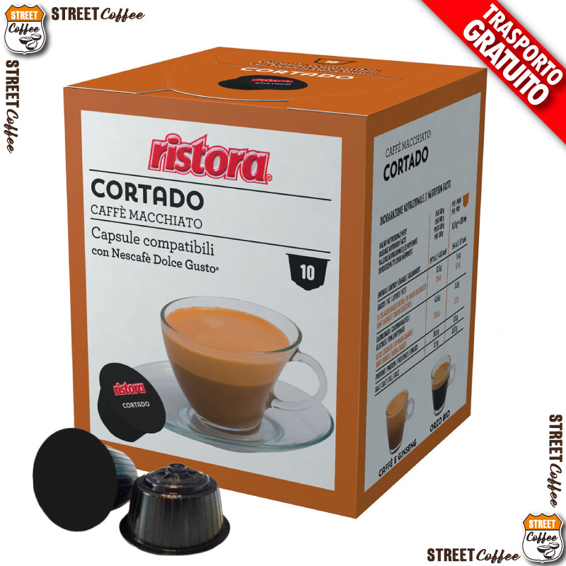 40 Cialde Capsule Caffe Cortado  Ristora Compatibile Nescafè Dolce Gusto gratis